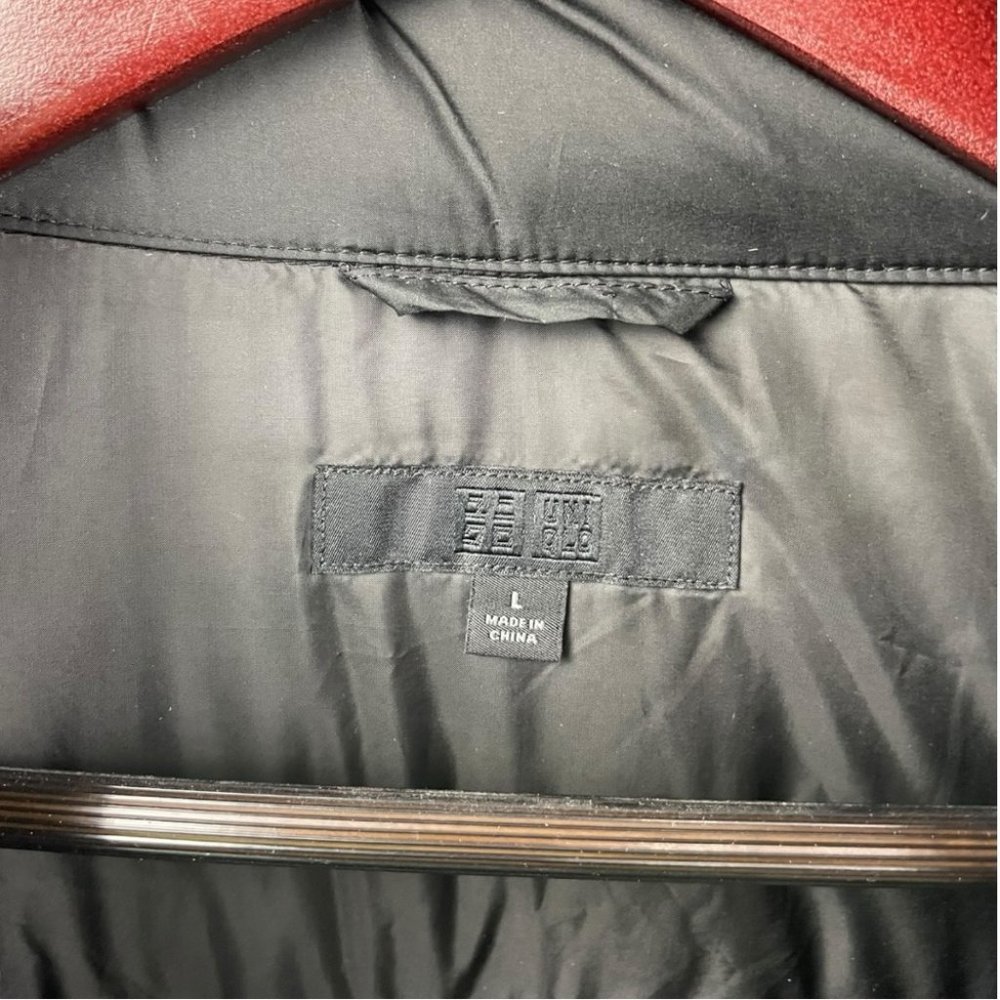Uniqlo Black Powder Feel Genuine Down Long Puffer Coat Size L - Picture 6 of 8